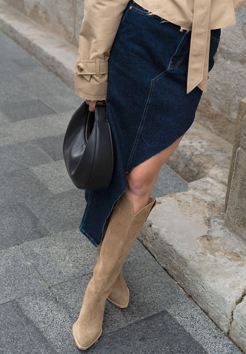 ASYMMETRIC MID SKIRT