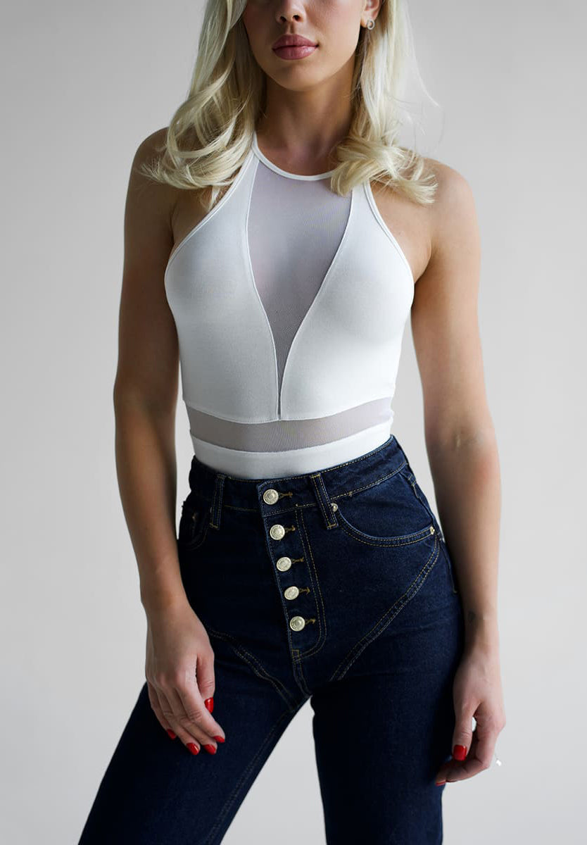 SLEEVELESS BODY WITH MESH