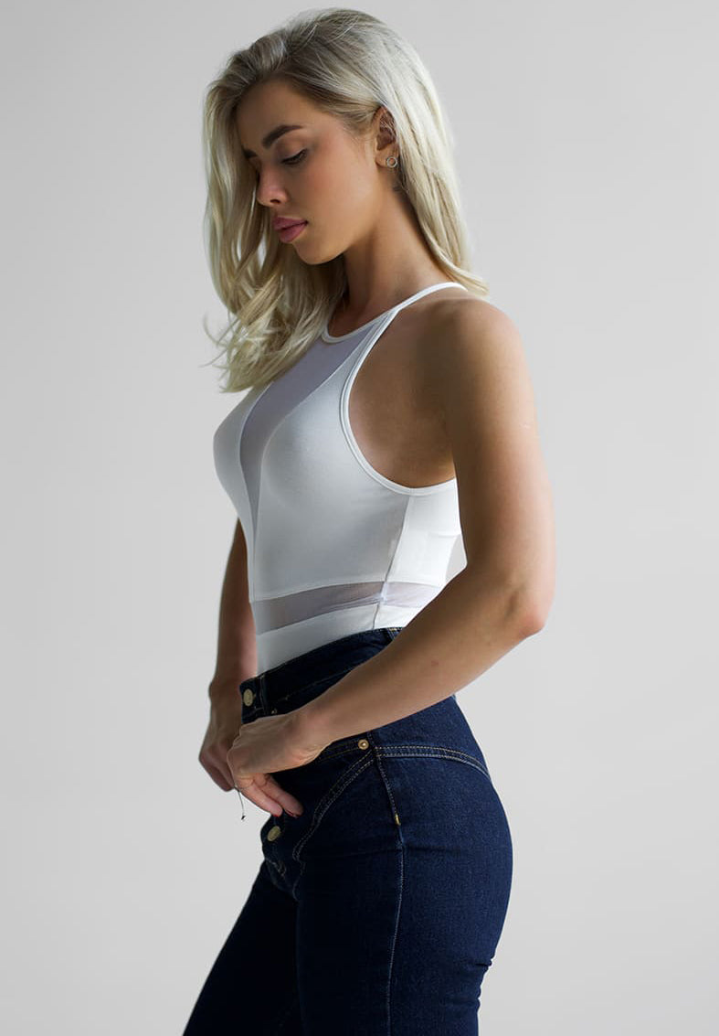 SLEEVELESS BODY WITH MESH