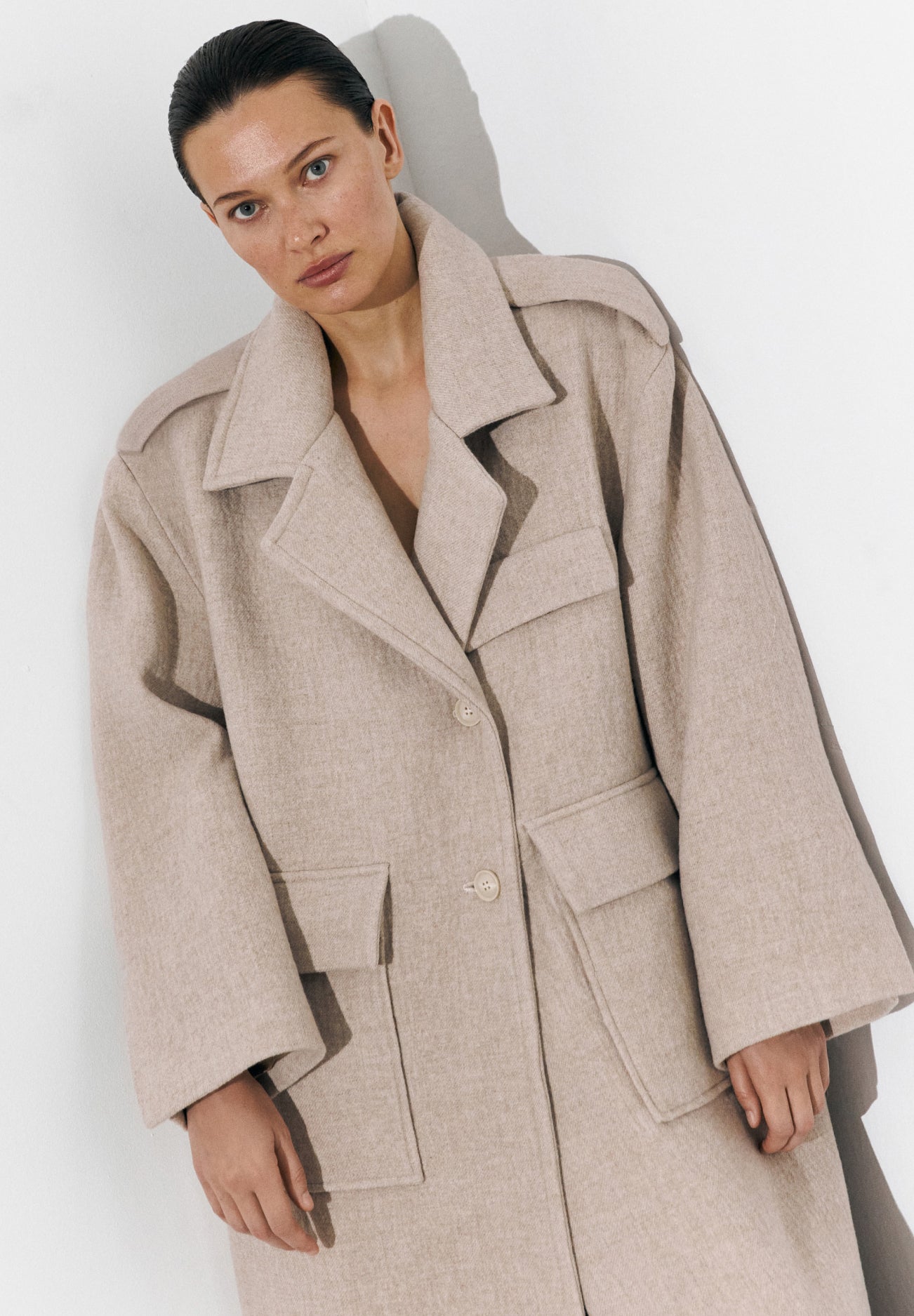 LONG MILK COAT
