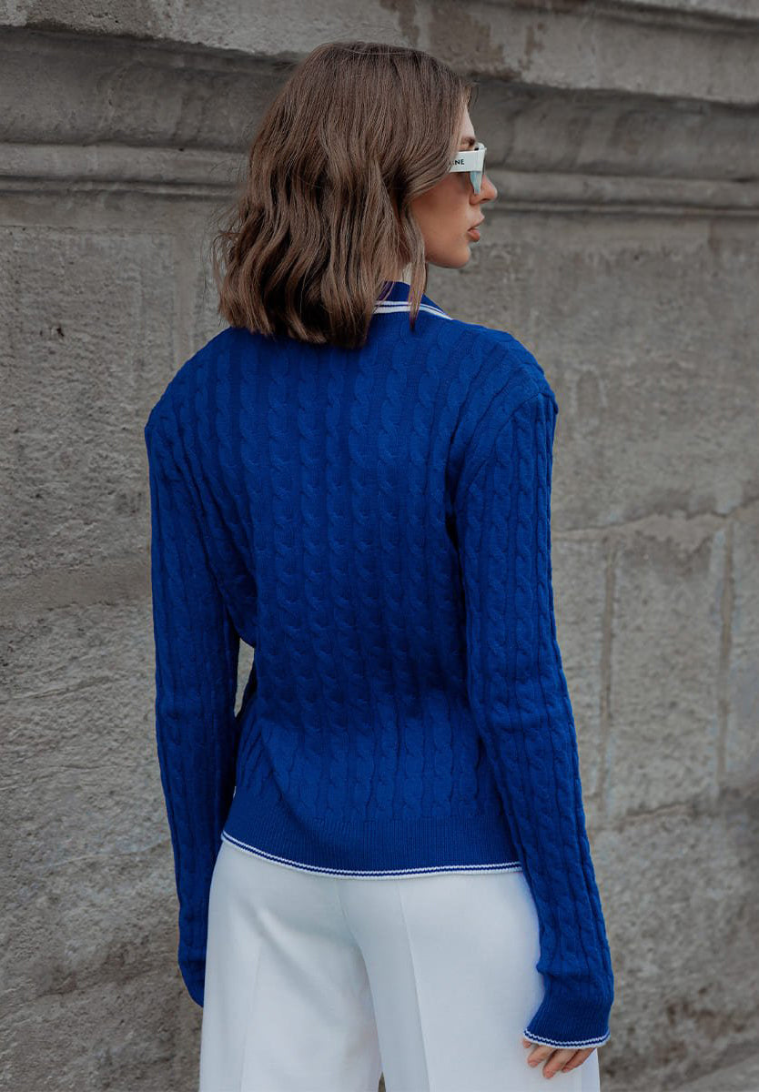 KNITTED POLO SWEATER